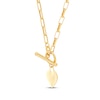 Thumbnail Image 2 of Heart Toggle Paperclip Necklace 14K Yellow Gold 17&quot;