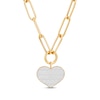 Thumbnail Image 0 of Diamond-Cut Heart Paperclip Necklace 14K Yellow Gold 18"