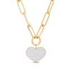 Thumbnail Image 1 of Diamond-Cut Heart Paperclip Necklace 14K Yellow Gold 18&quot;
