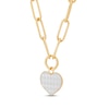 Thumbnail Image 2 of Diamond-Cut Heart Paperclip Necklace 14K Yellow Gold 18&quot;