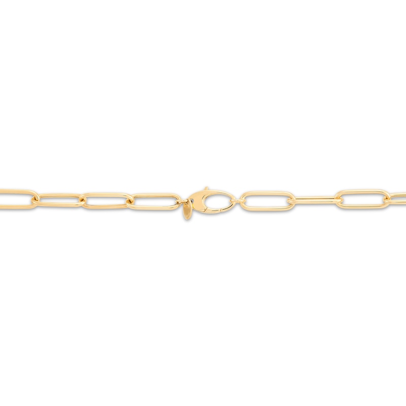 Main Image 3 of Diamond-Cut Heart Paperclip Necklace 14K Yellow Gold 18&quot;