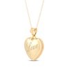 Thumbnail Image 2 of &quot;Love&quot; Engraved Heart Locket 10K Yellow Gold 18&quot;
