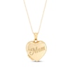 Thumbnail Image 0 of "Mom" Engraved Heart Locket 10K Yellow Gold 18"