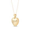 Thumbnail Image 1 of "Mom" Engraved Heart Locket 10K Yellow Gold 18"