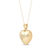 Thumbnail Image 2 of &quot;Mom&quot; Engraved Heart Locket 10K Yellow Gold 18&quot;