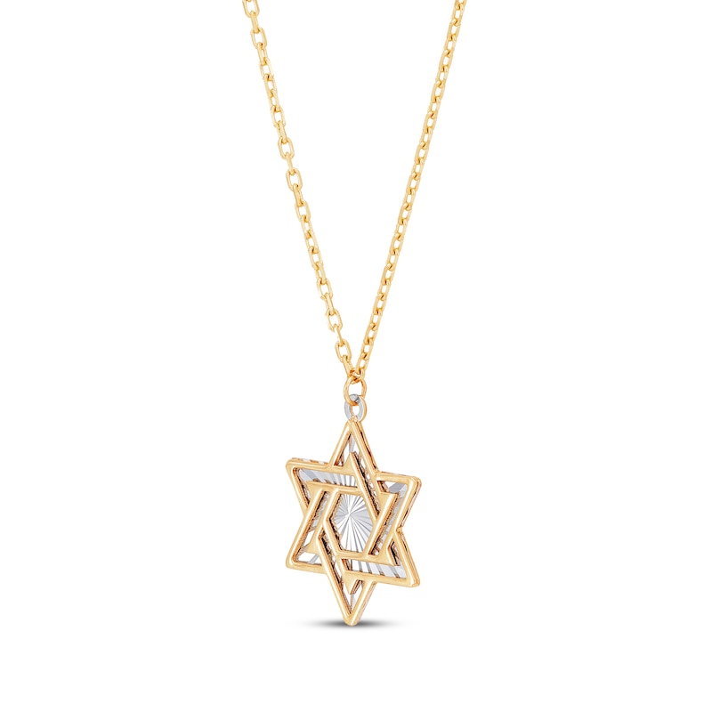 Main Image 2 of Star of David Necklace 14K Yellow Gold 17&quot;