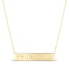 Thumbnail Image 0 of "Pride" Bar Necklace 10K Yellow Gold 20"