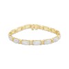 Thumbnail Image 1 of Diamond Ellipse Link Bracelet 2 ct tw 10K Yellow Gold 7.25"