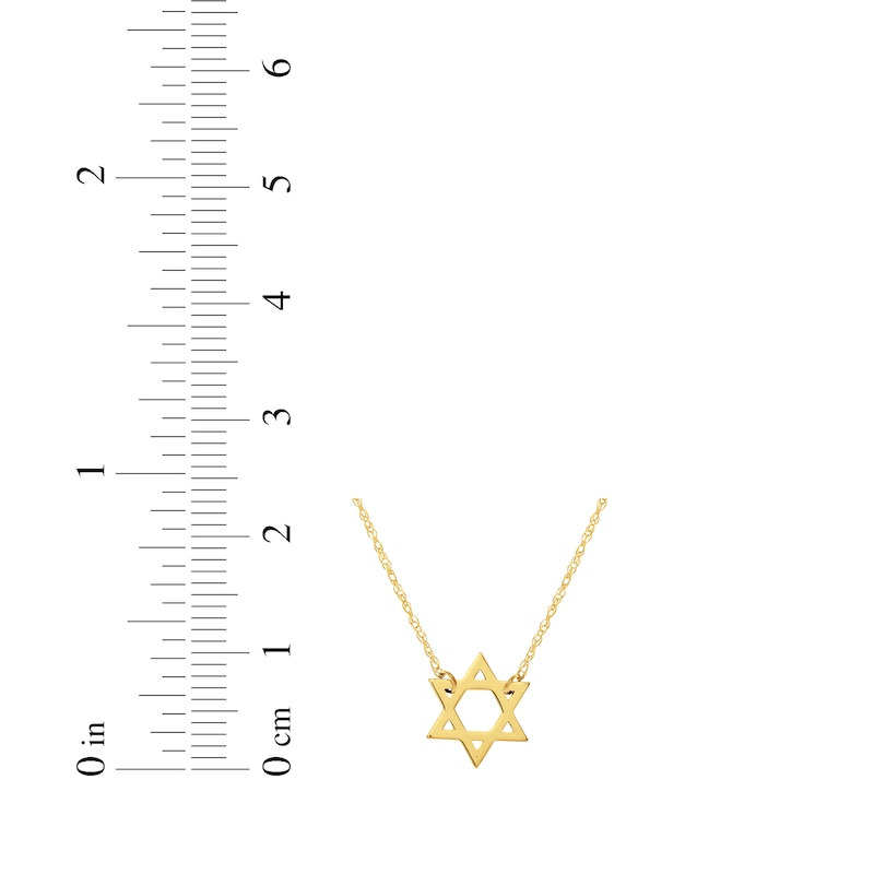 Main Image 3 of Star of David Necklace 14K Yellow Gold 18&quot;