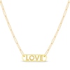 Thumbnail Image 1 of Love Paperclip Necklace Hollow 14K Yellow Gold 18&quot;