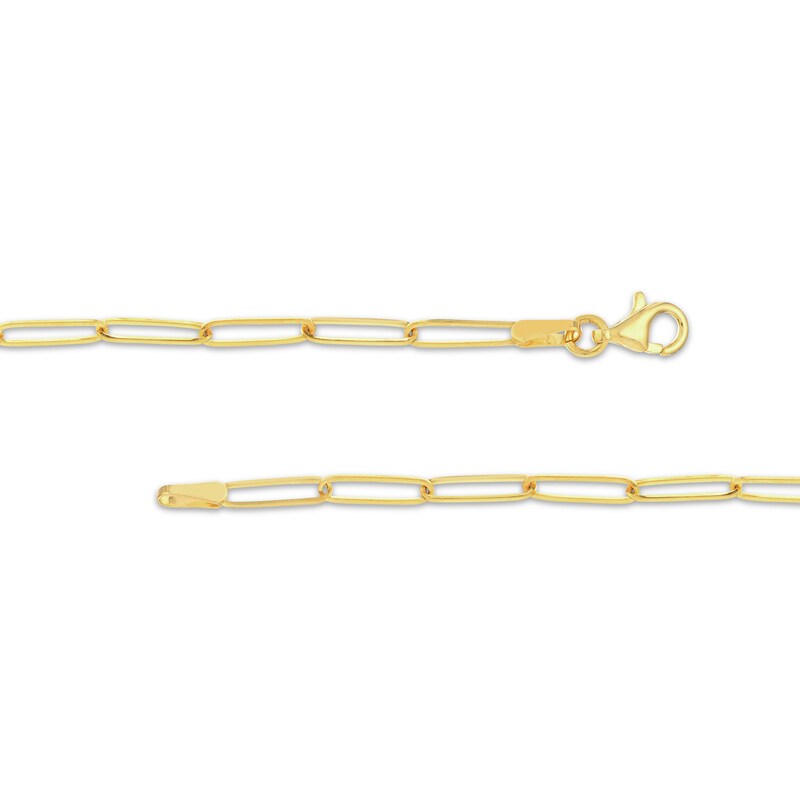 Main Image 2 of Love Paperclip Necklace Hollow 14K Yellow Gold 18&quot;