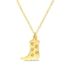 Thumbnail Image 2 of Cowboy Boot Necklace 14K Yellow Gold 18&quot;