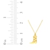 Thumbnail Image 4 of Cowboy Boot Necklace 14K Yellow Gold 18&quot;