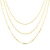Thumbnail Image 1 of Three-Strand Box Chain Necklace Solid 14K Yellow Gold 18&quot;