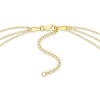 Thumbnail Image 2 of Three-Strand Box Chain Necklace Solid 14K Yellow Gold 18&quot;