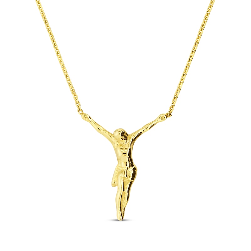 Main Image 1 of Jesus Necklace 14K Yellow Gold 17&quot;