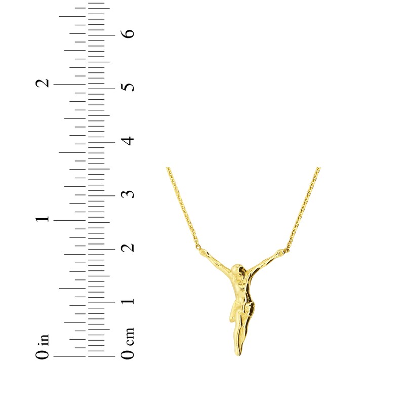 Main Image 3 of Jesus Necklace 14K Yellow Gold 17&quot;