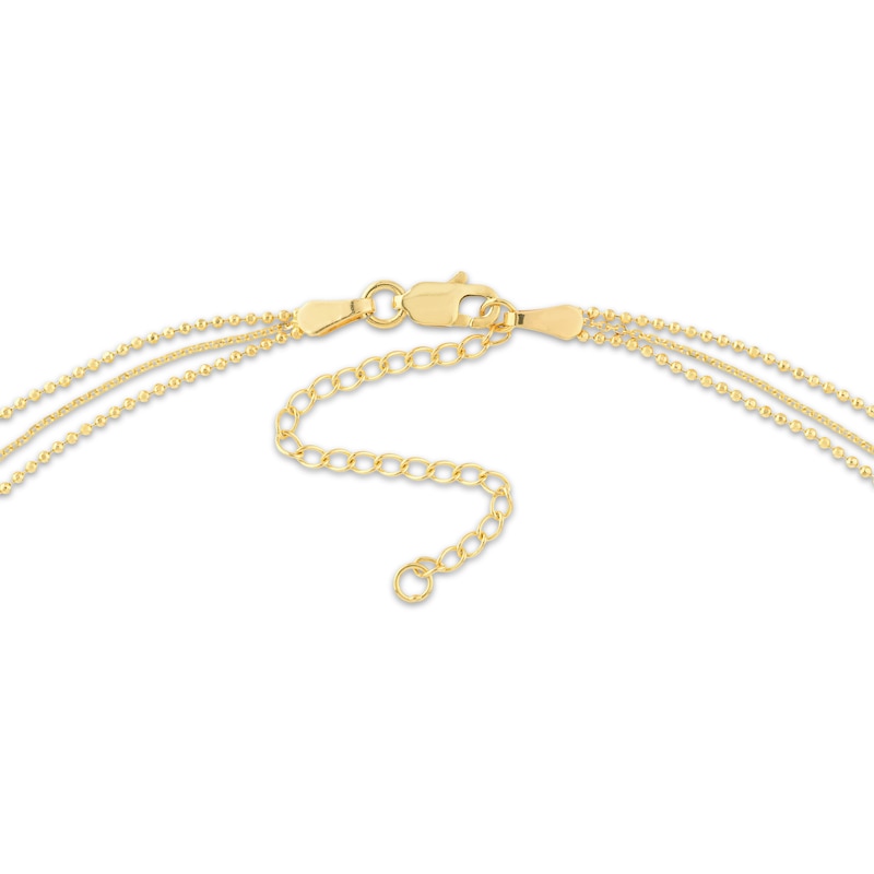 Main Image 2 of Three-Strand Sideways Cross Necklace 14K Yellow Gold 18&quot;