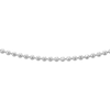 Thumbnail Image 2 of Diamond-Cut Bead Chain Choker Necklace Solid 14K White Gold 16&quot;