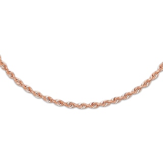 Rope Necklace Hollow 14K Rose Gold 20"