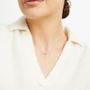 Thumbnail Image 3 of Diamond Heartbeat & Heart Outline Necklace 1/15 ct tw Sterling Silver 18&quot;
