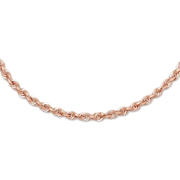 Rope Necklace Semi-Solid 14K Rose Gold 20"
