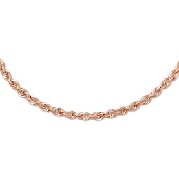 Rope Necklace Semi-Solid 14K Rose Gold 30"