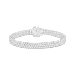 Lab-Created Diamonds by KAY Triple-Row Bracelet 6 ct tw 10K White Gold 7.25&quot;