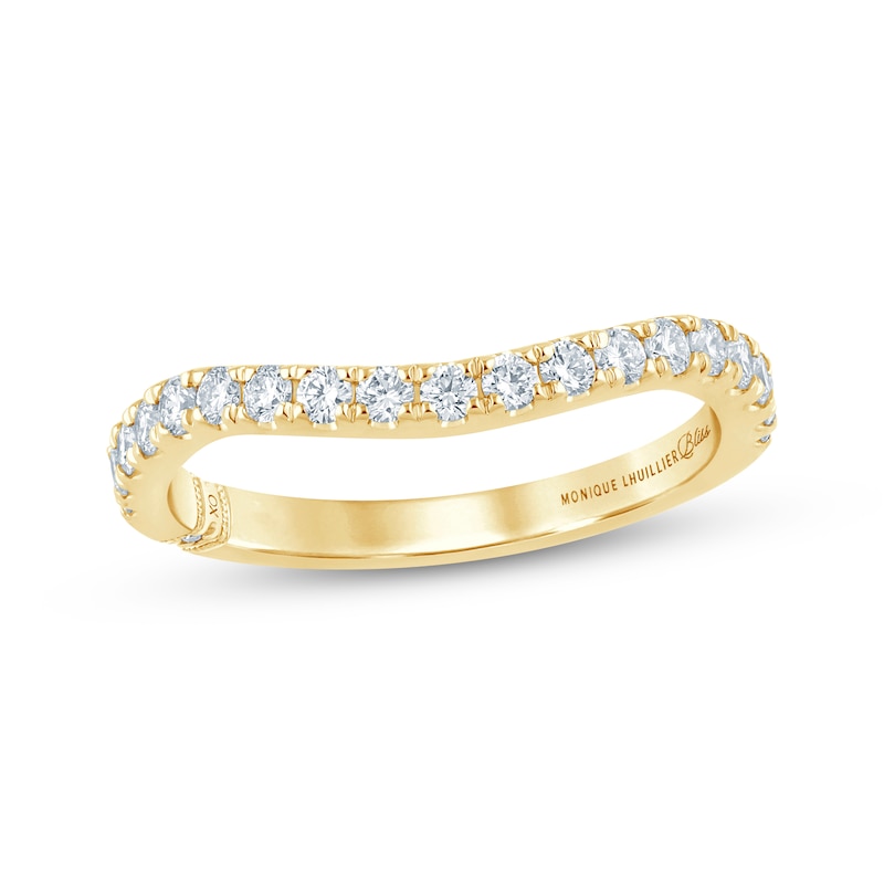 Monique Lhuillier Bliss Lab-Created Diamond Contour Anniversary Ring 1/2 ct tw 18K Yellow Gold