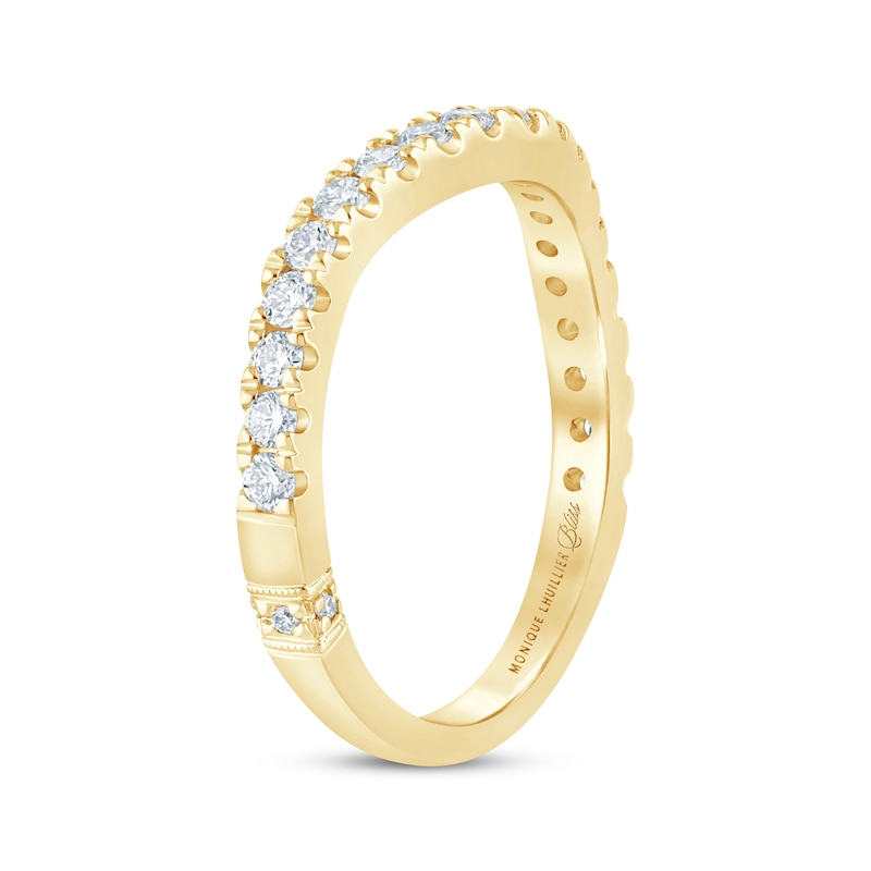 Main Image 2 of Monique Lhuillier Bliss Lab-Grown Diamond Contour Anniversary Ring 1/2 ct tw 18K Yellow Gold