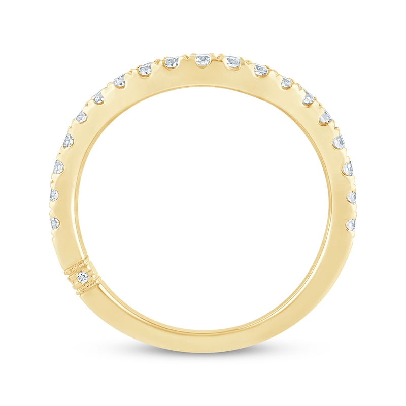 Main Image 3 of Monique Lhuillier Bliss Lab-Grown Diamond Contour Anniversary Ring 1/2 ct tw 18K Yellow Gold
