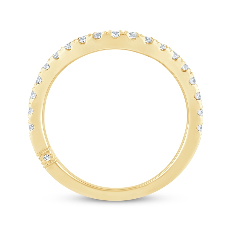 Monique Lhuillier Bliss Lab-Created Diamond Contour Anniversary Ring 1/2 ct tw 18K Yellow Gold