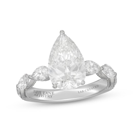 Neil Lane Artistry Pear-Shaped Lab-Grown Diamond Engagement Ring 4-1/4 ct tw 14K White Gold