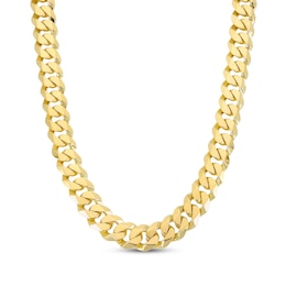 Miami Cuban Curb Chain Necklace 11.5mm Solid 10K Yellow Gold 24"