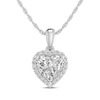 Thumbnail Image 2 of Heart-Shaped White Lab-Created Sapphire Gift Set Sterling Silver