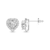 Thumbnail Image 3 of Heart-Shaped White Lab-Created Sapphire Gift Set Sterling Silver