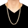 Thumbnail Image 4 of Glitter Rope Chain Necklace 6.5mm Solid 10K Yellow Gold 24&quot;