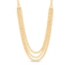 Thumbnail Image 1 of Three-Strand Byzantine Chain Necklace 2.95mm Hollow 14K Yellow Gold 18&quot;