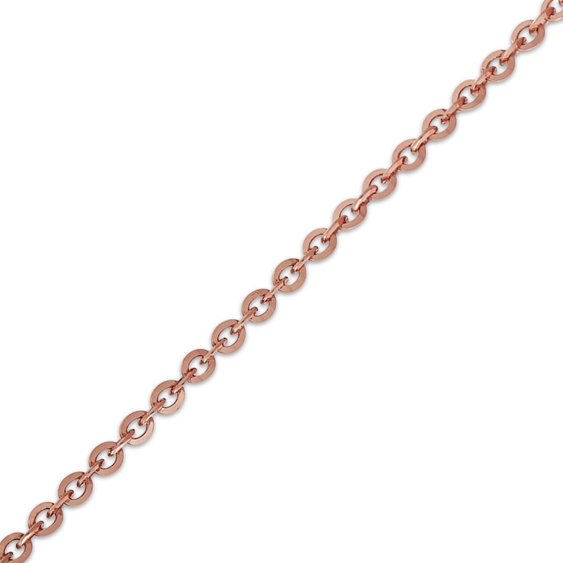 Main Image 2 of Cable Chain Necklace 2.1mm Solid 14K Rose Gold 18&quot;