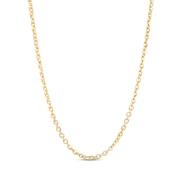 Cable Chain Necklace 2.1mm Solid 14K Yellow Gold 18"