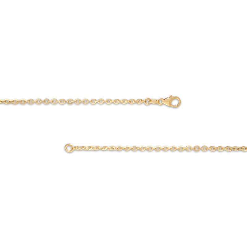 Main Image 3 of Cable Chain Necklace 2.1mm Solid 14K Yellow Gold 18&quot;