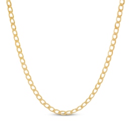 Curb Chain Necklace 2.95mm Solid 10K Yellow Gold 20"