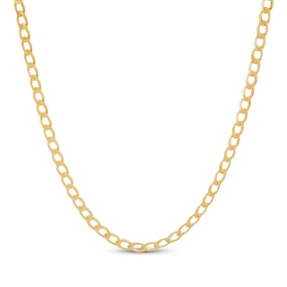 Curb Chain Necklace 2.95mm Solid 10K Yellow Gold 20"