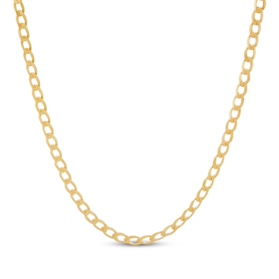 Curb Chain Necklace 2.95mm Solid 10K Yellow Gold 20"