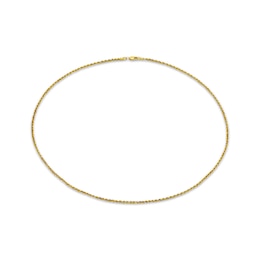 Glitter Rope Chain Necklace 1.6mm Solid 14K Yellow Gold 24"