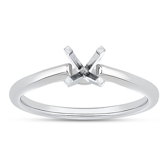 Now + Forever Solitaire Engagement Ring Setting 14K White Gold