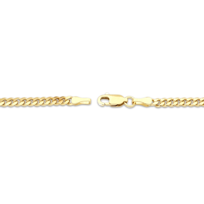 Main Image 3 of Cuban Curb Chain Necklace 3.3mm Solid 10K Yellow Gold 22&quot;