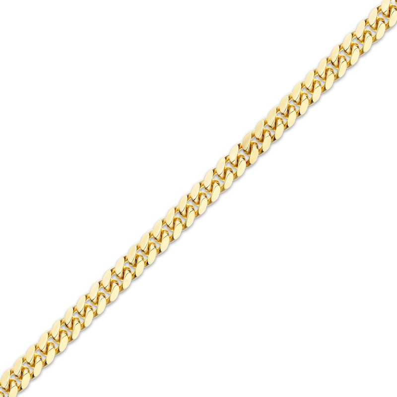 Solid Cuban Chain Necklace 14K Yellow Gold 22"