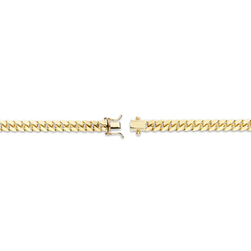 Solid Cuban Chain Necklace 14K Yellow Gold 22"