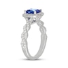 Thumbnail Image 5 of Neil Lane Cushion-Cut Tanzanite & Diamond Halo Engagement Ring 1/2 ct tw 14K White Gold